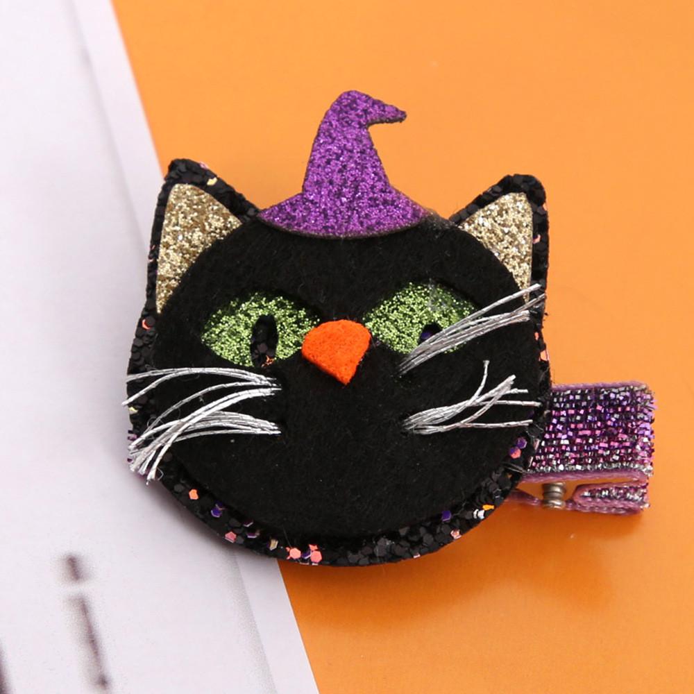 Halloween Themed Playful Hair Clips With Festive Pumpkin And Cat Designs For Fun Childrens