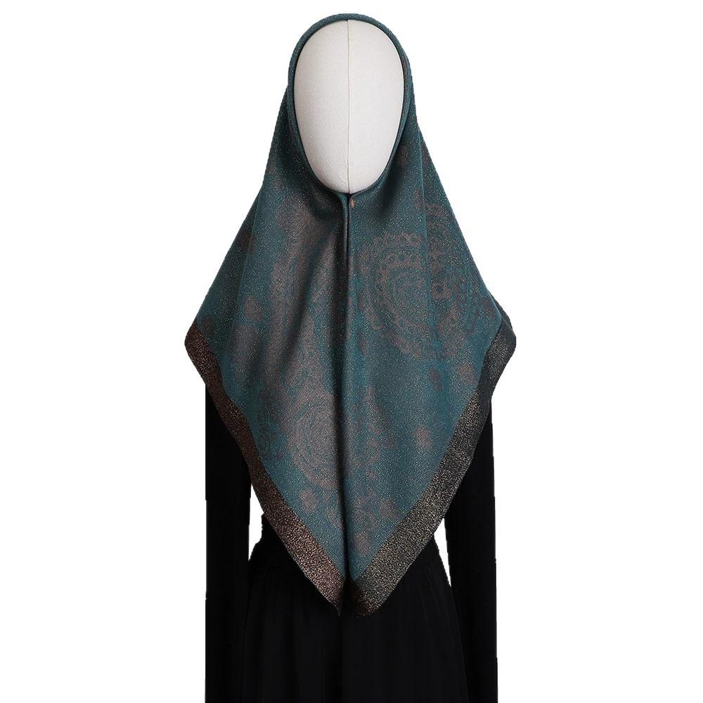 100X100Cm Women Paisley Pattern Malaysian Breathable Square Headscarf Arabian Scarf Middle East Dubai Turkey Palestinian Hijabs