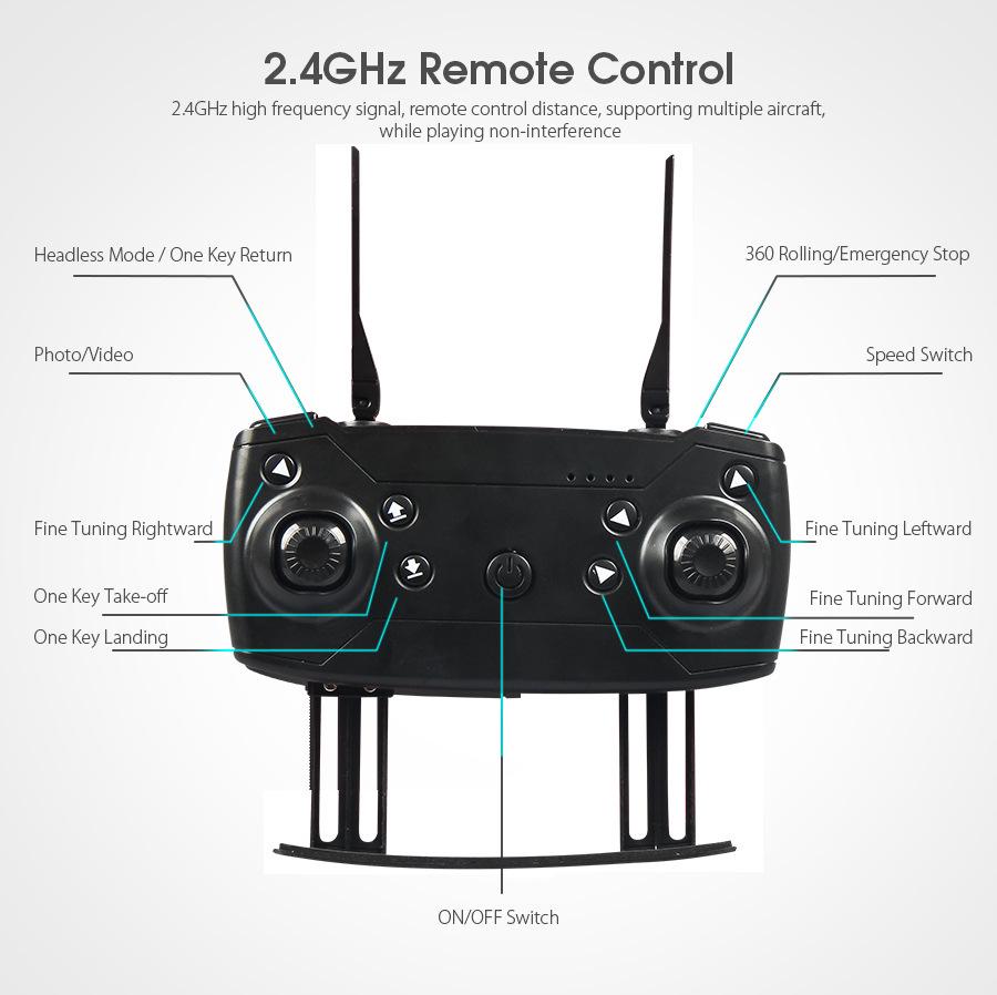 E58 Foldable Drone with Remote Control & Aerial Photography Capabilities
