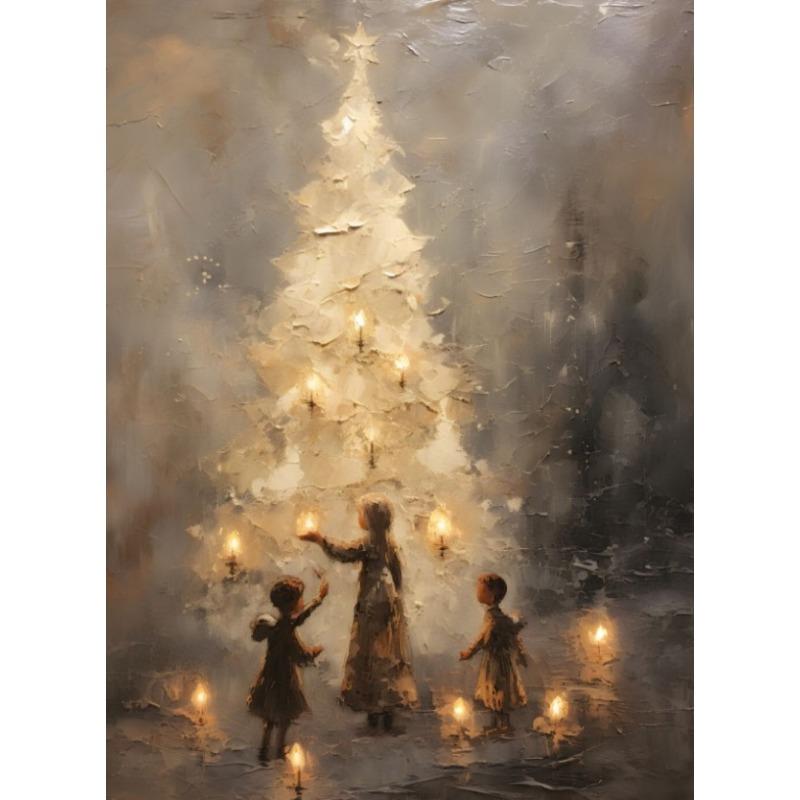 

Винтажный Зимний/Рождественский Лыжный Снежный Сельский Пейзаж Художественный Постер Холст Картина Настенный Принт Картина для Гостиной Домашний Декор 21cm×30cm NoFrame