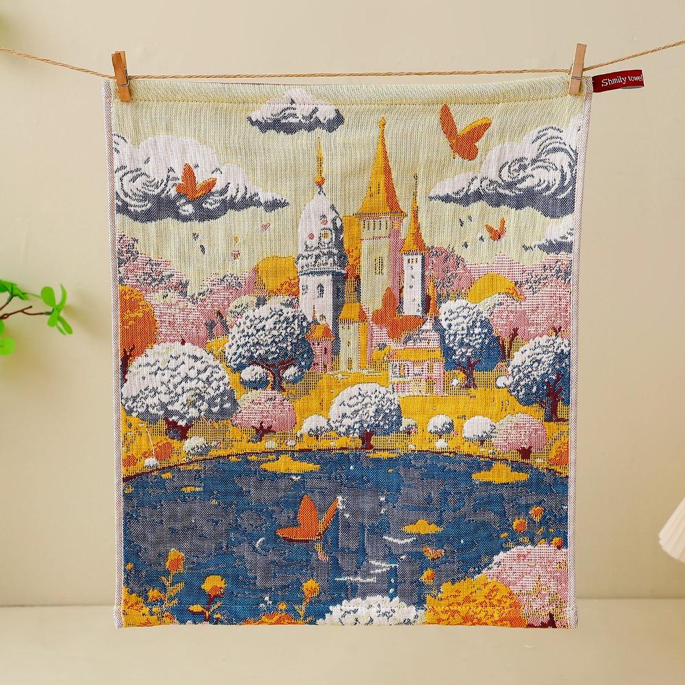 Quick Dry Large Hand Towel 34x40cm Pure Cotton Dish Cloth High Quality Tea Towel Home Restaurant
