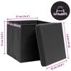 VidaXL Boîtes de rangement avec couvercle 10 pcs Noir 32x32x32cm Tissu