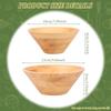 2Pcs Wooden Salad Bowl Multipurpose Dessert Fruit Snacks Bowl Medium Large Size for Bread Instant Noodles Pasta Fruit Bowls