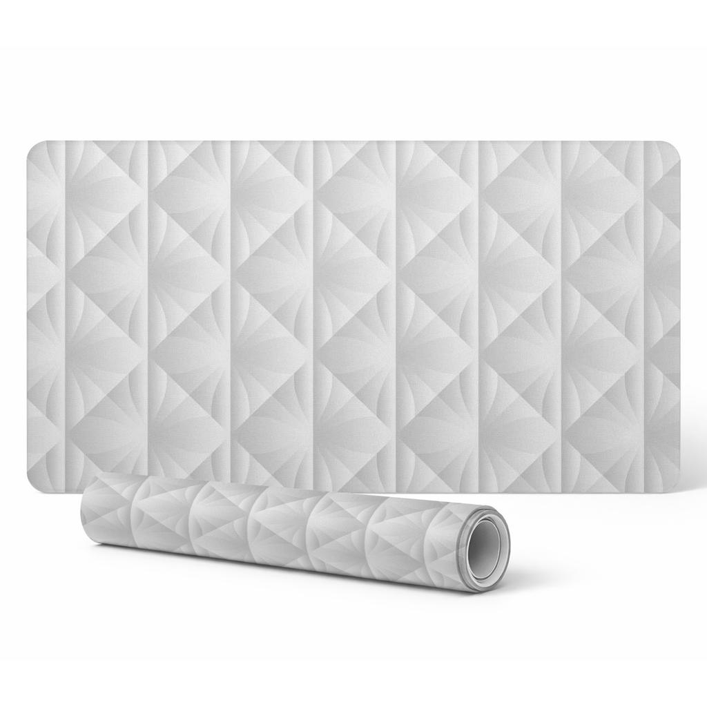 Nowoczesna Winylowa Mata Pod Klawiaturę Geometryczny Wzór 3D 100X50 Cm