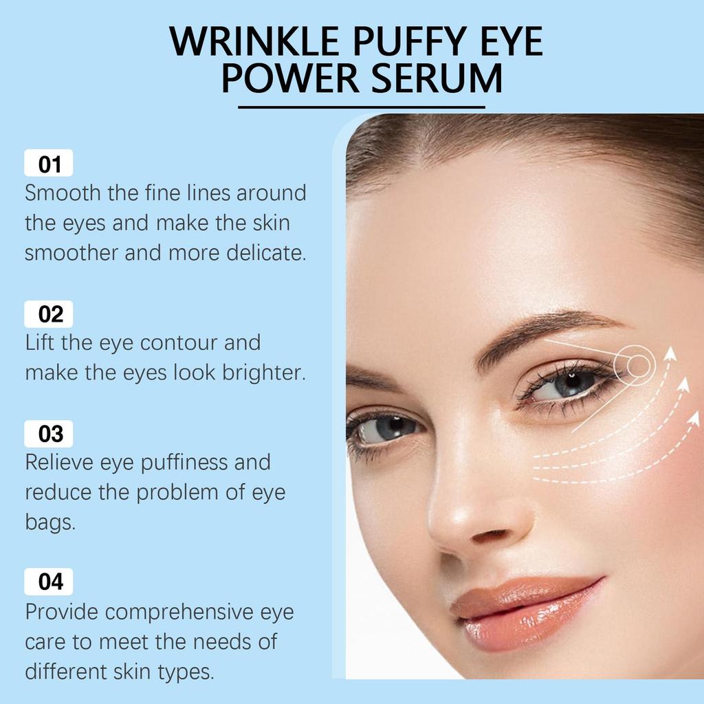 EELHOE Hyaluronic Acid Eye Essence Lightening Dark Circles Remove Eye Bags Anti Puffiness Nourishing Lifting Eye Contour Serum