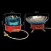 Outdoor One-piece Portable Windproof Lotus Burner Camping Picnic Trip Long Flat Gas Stove Cookers
