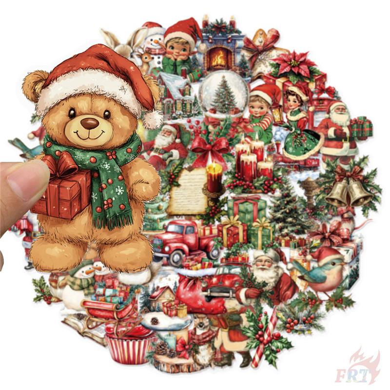 50Pcs/Set Retro ChristmasPET Stickers Waterproof DIY Fashion Doodle Decals Stickers