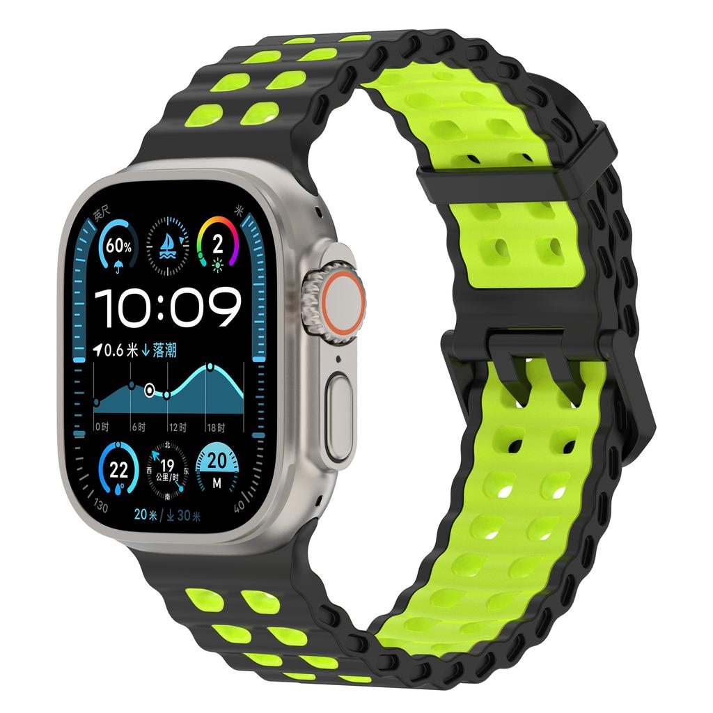 Atmungsaktives Ocean-Armband für Apple Watch Armbänder Ultra 4 3 49mm 44mm 42mm 46mm Silikon Correa Armband iWatch Serie SE 9 10 11 12