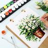 2026 Desk Calendar Water-Resistant Multipurpose Monthly Desk Calendar with Pre-Printed Canvas Paints DIY Art Supplies