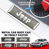 For Car Decals Accessories Aluminum Alloy Emblem Auto Body Stickers Decoration Grand Cherokee Wrangler JK Renegade