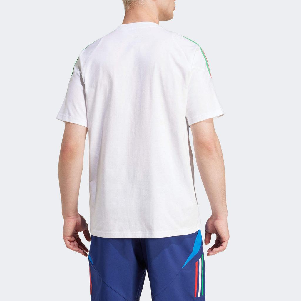 Adidas Tiro 24 Italy Tiro 24 Cotton Casual Sports Crew Neck Short Sleeve T-Shirt Men Tops White IQ2175