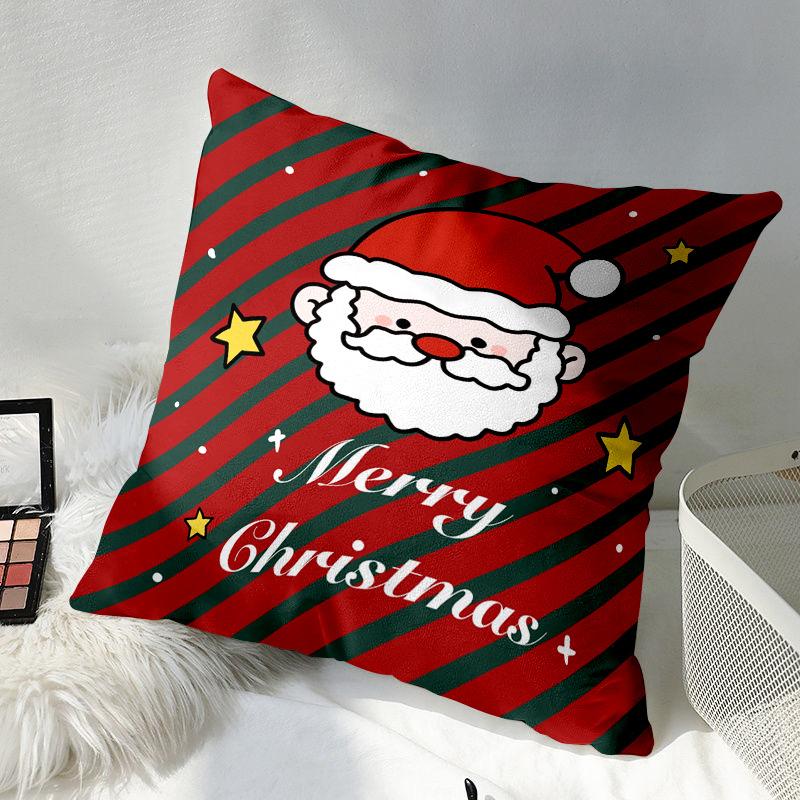 

Рождественская подушка Красная праздничная подушка Спальня Гостиная Диван Подушка Подушка Рождественское украшение Рождественский подарок лучшему другу linen-45x45cm double-sided [without pillow core]
