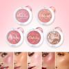 Five Color Pearlized Fine Glitter Microparticle Pentel Blush Stereoscopic Contouring Tri-Color Marbled Blush