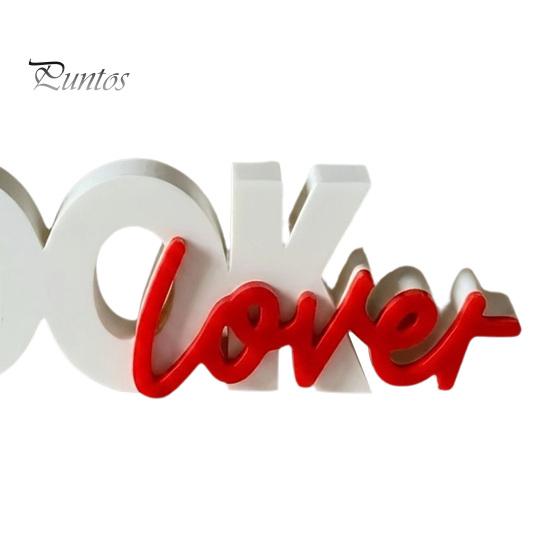 Bookshelf Decor for Reading Lovers 3D Printed Book Lover Ornament Decor, Letter Sign Minimalist Home Decoration Accessories Study Desk Corner Library,