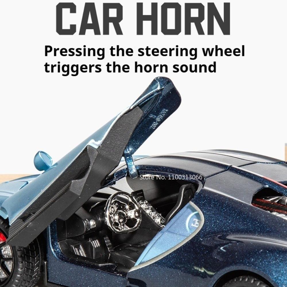 1:24 Scale Tourbillon SLS Toy Cars Models Alloy Diecast with Light Music Pull Back Miniature Sports Car Boys Educational Toys