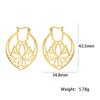 Cazador Vintage Filigree Hoop Earrings for Women Flower Tree Lotus Stainless Steel Jewelry Wedding Birthday Mother Gifts 2025