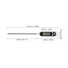 Instant Read Digital Food Thermometer Waterproof Long Probe Meat Thermometer Cooking Backlit Display