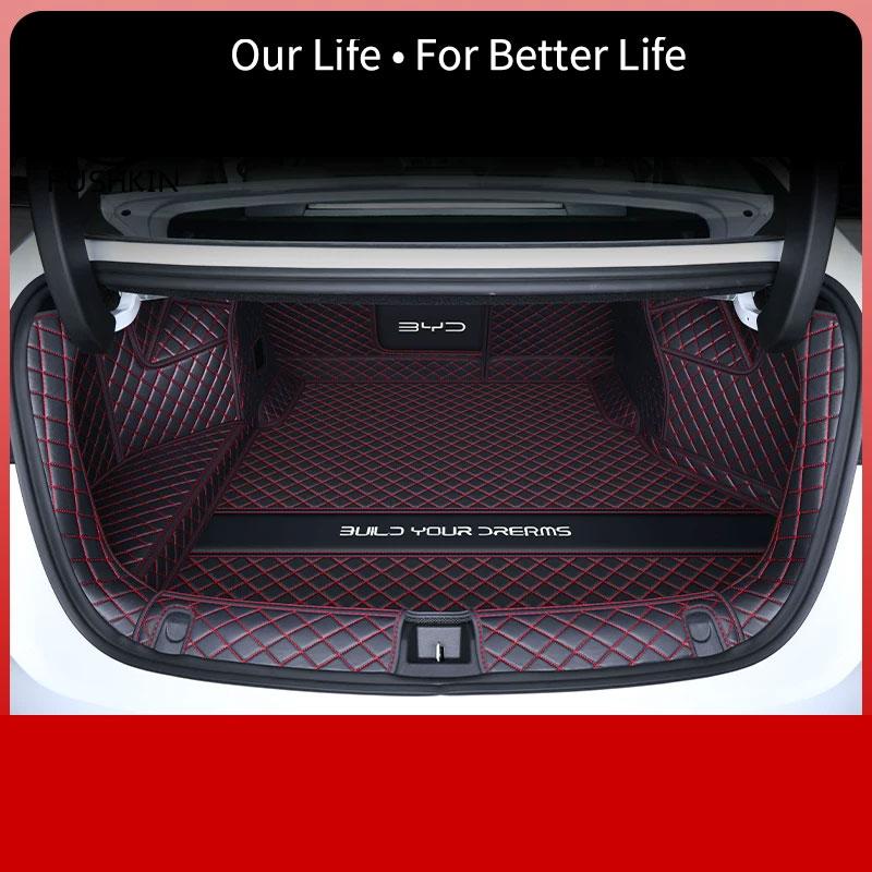 For BYD Seal 6 DMI sedan 2026 2027 Car Boot Mat Rear Trunk Liner Cargo Leather Floor Carpet Tray Protector Accessories Mats