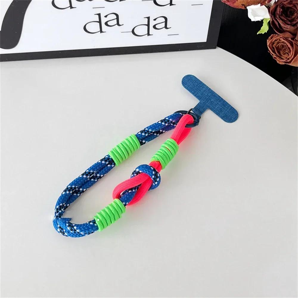 Laccetto Corto da Polso per Cellulare, Cinturino, Decorazione Carina, Portatile, Corda Intrecciata, Ciondolo Anti-perdita per Tutte le Cover del Telefono