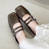 Fashion Square Toe Women Mary Jane Shoes Fashion Shallow Ladies Casual Soft Sole Flats 2025 Spring Women's Comfort Ballerinas Shoes
