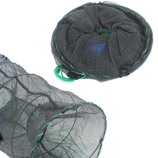 Large Automatic Folding Portable Fishing Net Trap Zipper Bait Spring Cage for Shrimp