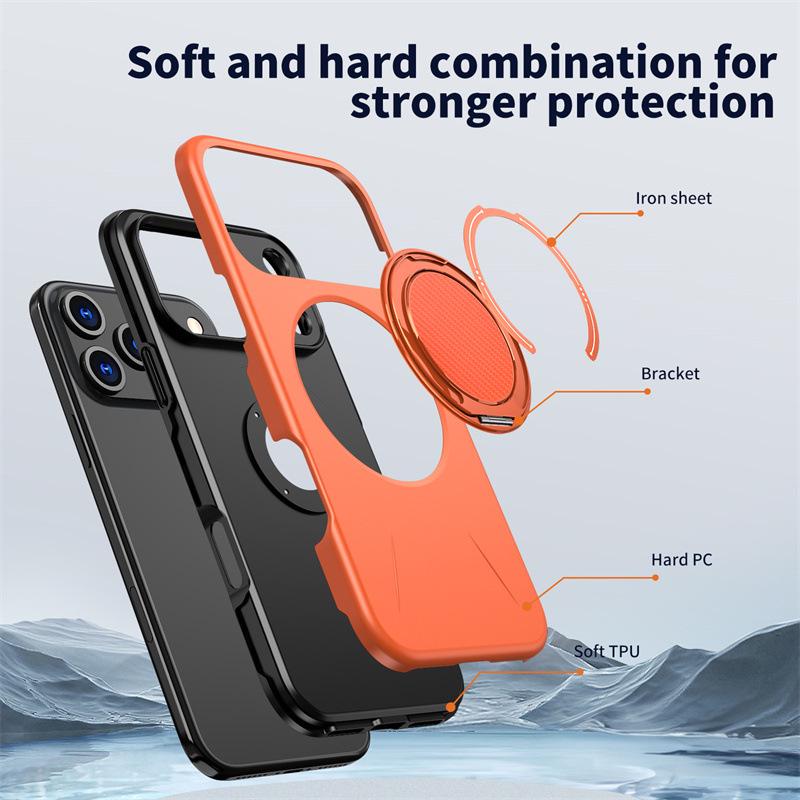 Magnetic iPhone 17 Case with Invisible Stand, Compatible with iPhone 17, Apple Air 16, 15, and 13/14 Pro Models