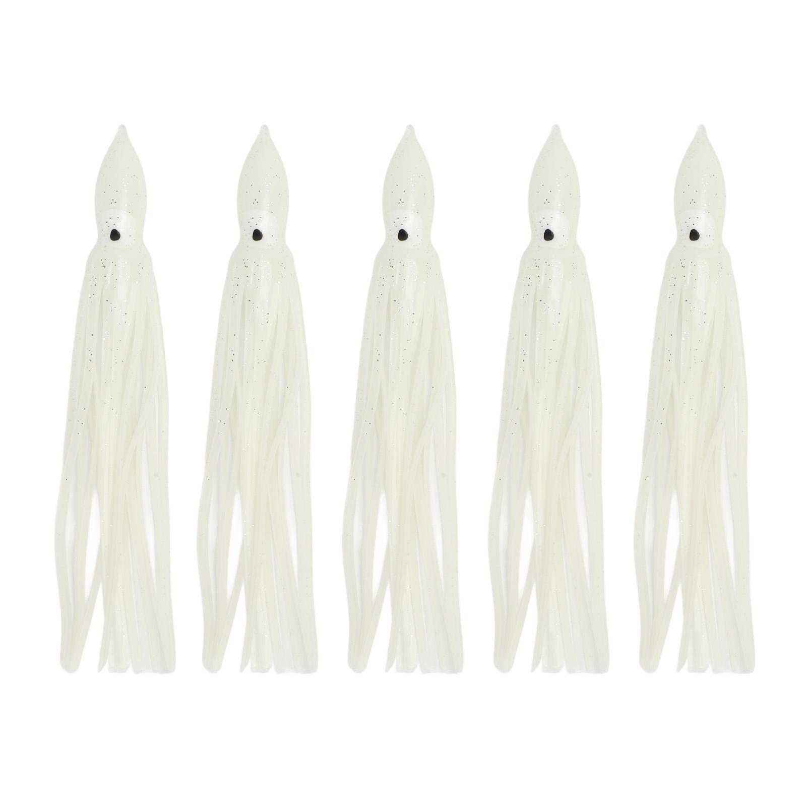 

10 шт. Приманки для ловли кальмаров Имитация Светящиеся Искусственные Юбки Кальмаров Рыболовные Приманки Мягкие Приманки Наживки 14cm