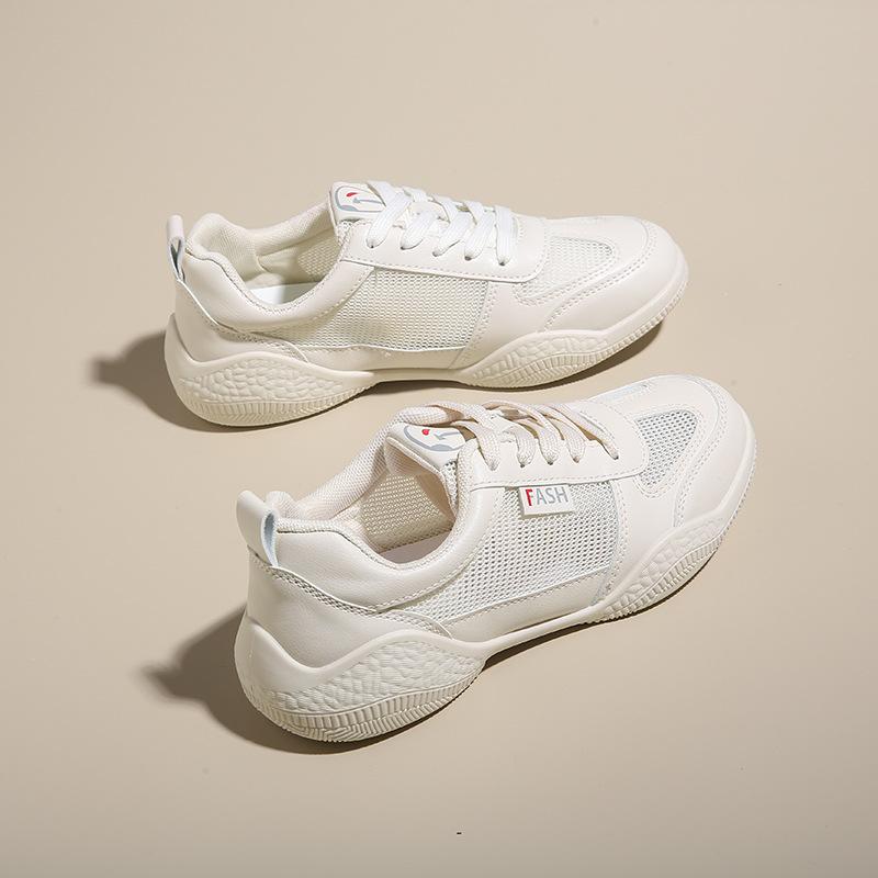 

Мода 2024 Лето Новые Сетчатые Воздухопроницаемые Комфортные Повседневные Туфли На Плоской Подошве Для Женщин Модные Кроссовки С Мягкой Подошвой Для Женщин Zapatillas Mujer 35 бежевый