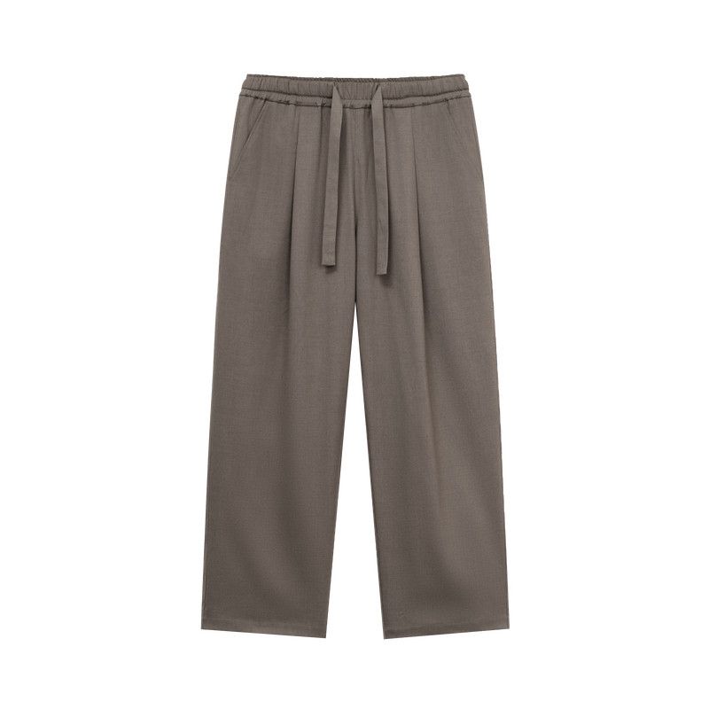 

Bodydream Casual Men s Trousers Autumn Black Pants Loose Straight-Leg Pants Commuter Trousers/Wide Waistband