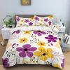 Butterfly Bedding Set 3D Flower Duvet Cover Quilt Cover with Zipper Queen Double Polyester Comforter Set Kid Girl Christmas Gift
