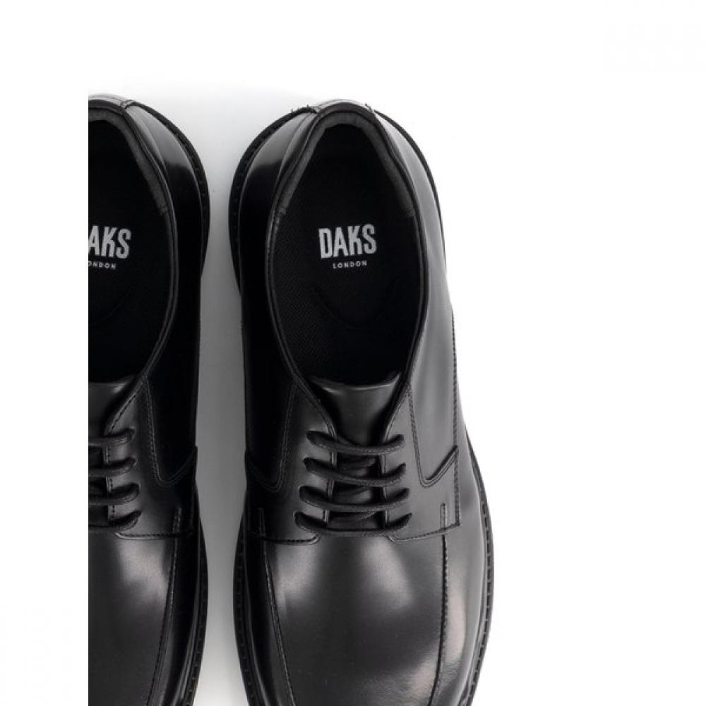 Daks Men S U Tip Comfort Clipper Derby ShoeS  Black  dmx514kS10