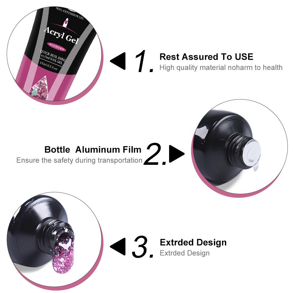 Mobray Poly-Nagel-Gel-Set, Maniküre-Set, Gel-Nagelhautschieber, Fingerverlängerungsform, Nagel-Kit, alles für die schnelle Verlängerung, Maniküre-Set