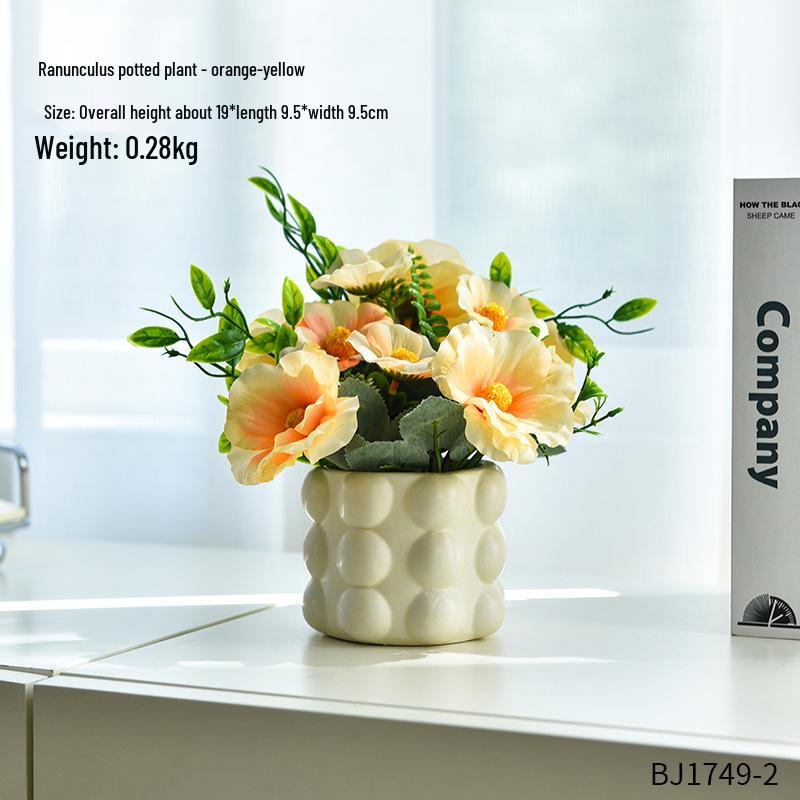 Artificial Flower Arrangement for Home or Office Décor: Living Room, Bedroom, Dining Table & Bonsai-Inspired