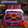 West Ham United Football 3 Piece Bedding Set Soft Duvet Cover Set with Pillowcases Printed Bedroom Decor Set for Home