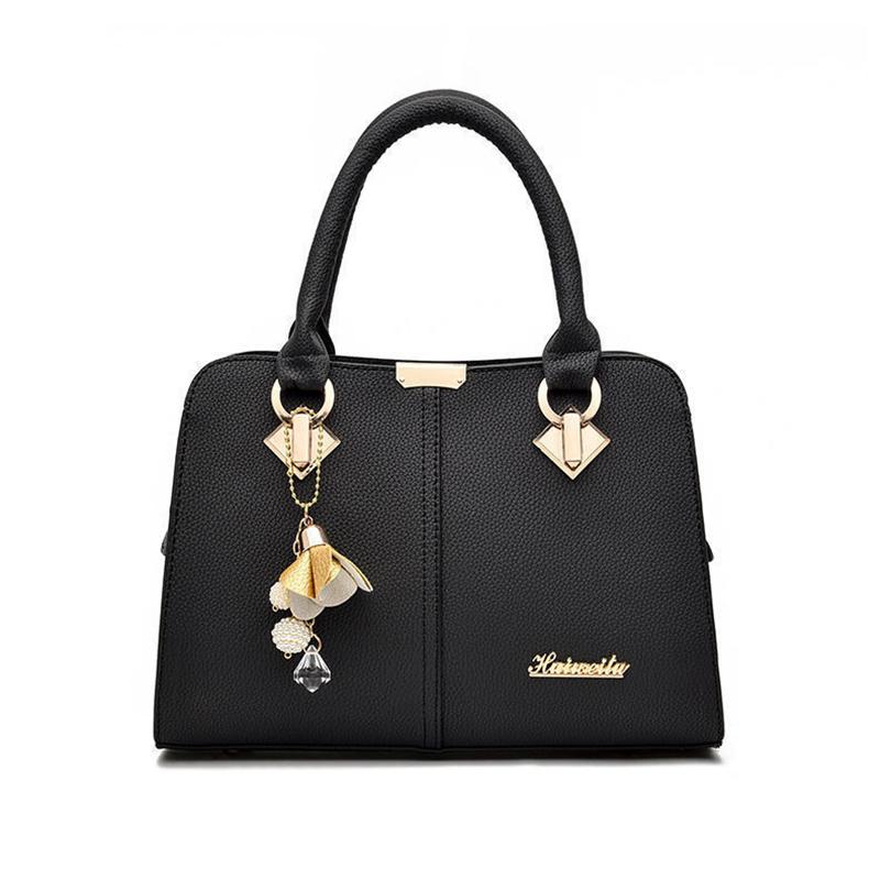 2025 New Handbags Large-capacity PU Waterproof Shoulder Bag Multi-layered Zipper Crossbody Bag Leisure Commuter Messenger Bag with Pendant