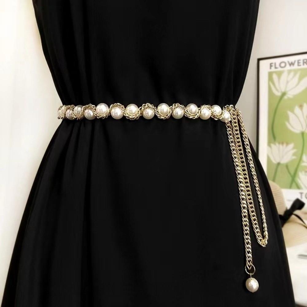 Waist Chain Design Pearl Waist Chain Pearl Decoration Body Chain Belt For Women