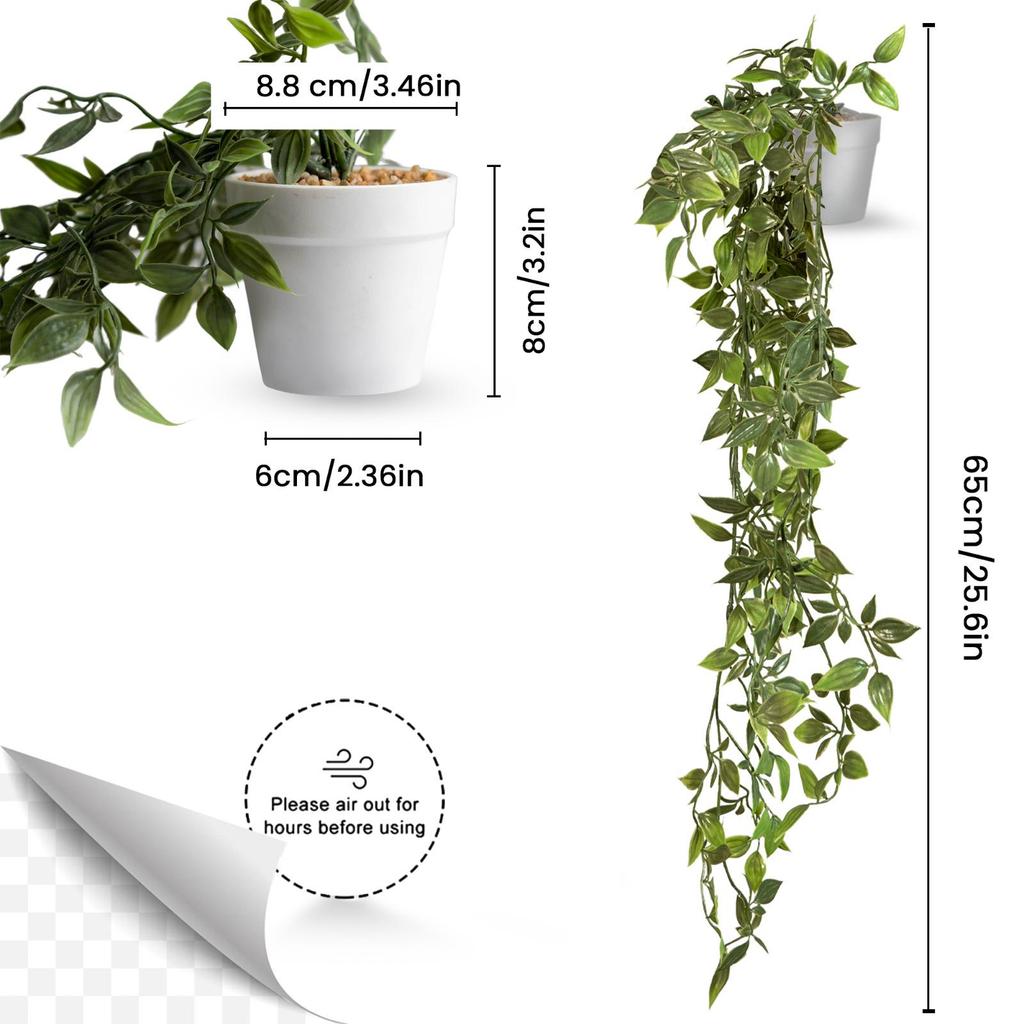 Artificial String of Pearls Vine: Cross-Border Hanging Green Plant for Home and Living Room Décor