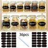 Reusable Waterproof Blackboard Sticker Labels with Self-Adhesive Pen Included for Food Storage Containers Spice & Cheese Markers