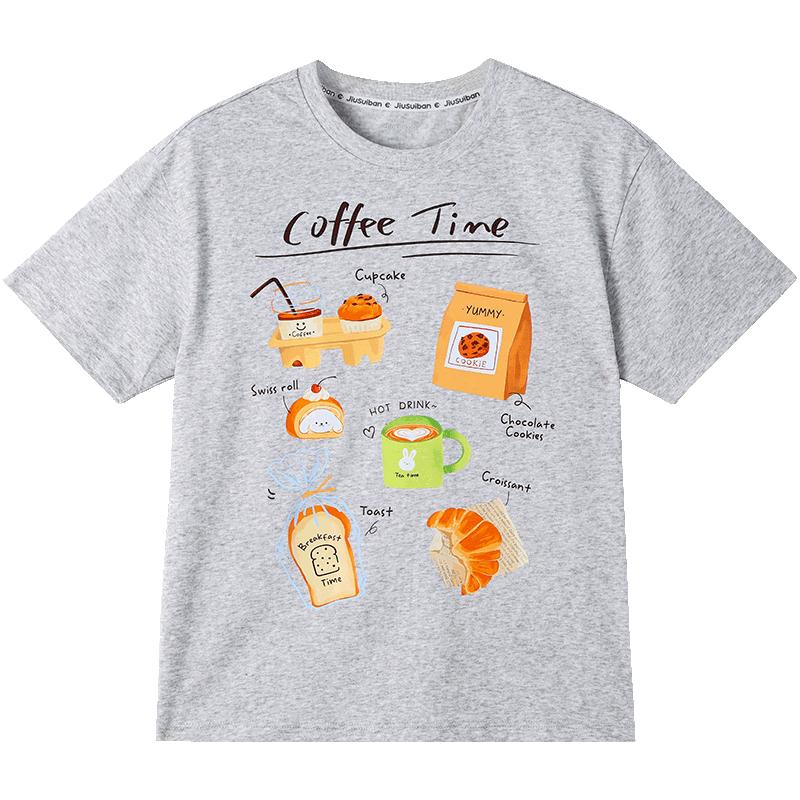 Girls  Summer Loose High-Elastic Cotton Short Sleeve T-Shirt 120