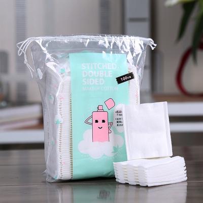100 stuks Dubbelzijdig 3 Lagen Make-up Katoenpads Afgesloten Katoenen Poederdons Reis Cosmetica Verwijderingskatoenpads