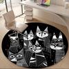 1pc Cat Collective Office Round Area Rug, Indoor Mat Suitable ForOffice, Under Office Chairs Bedroom Living Room Home Decor, Room Decot006