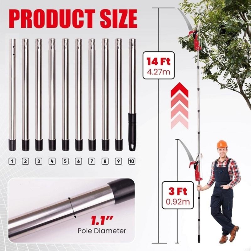Long Lasting 13 Foot Tree Pruning With Rustproof Metal Construction