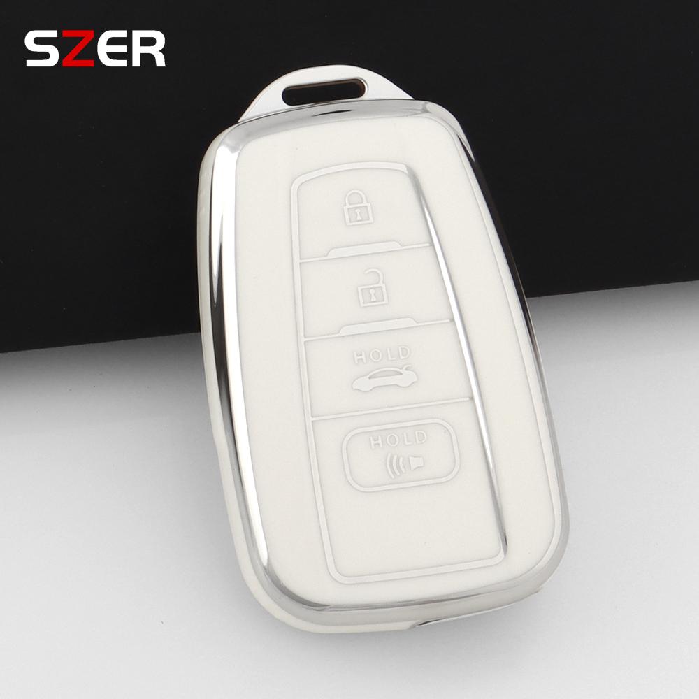 Tpu 4 Buttons Car Remote Key Case Cover Shell Fob For Toyota Chr Camry Corolla Rav4 Highlander C-Hr Prius Land Cruiser Prado
