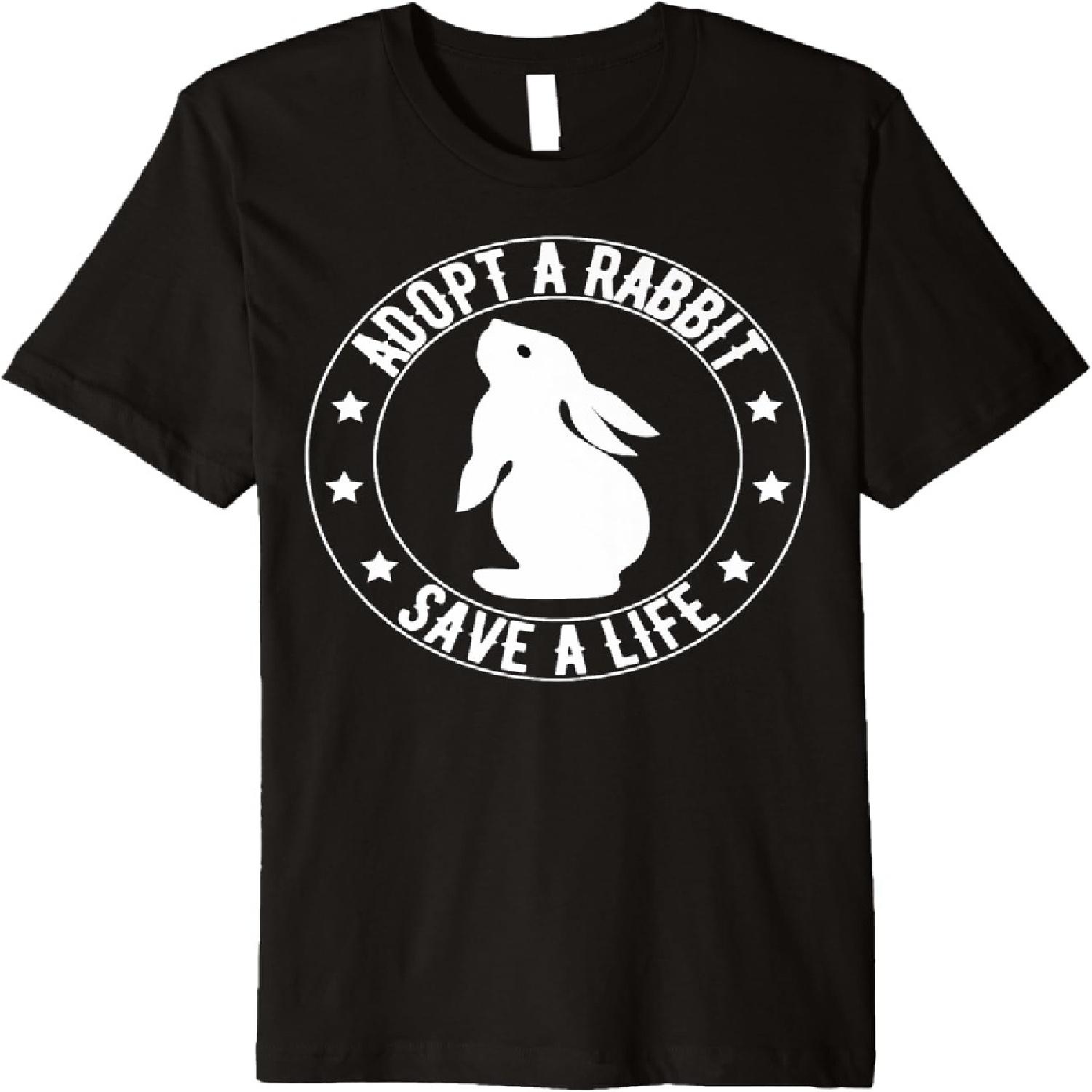 Save a Life Adopt a Rabbit, Adopt Animal Rescue Wild Bunnies Premium T-Shirt XXXXXL разноцветный