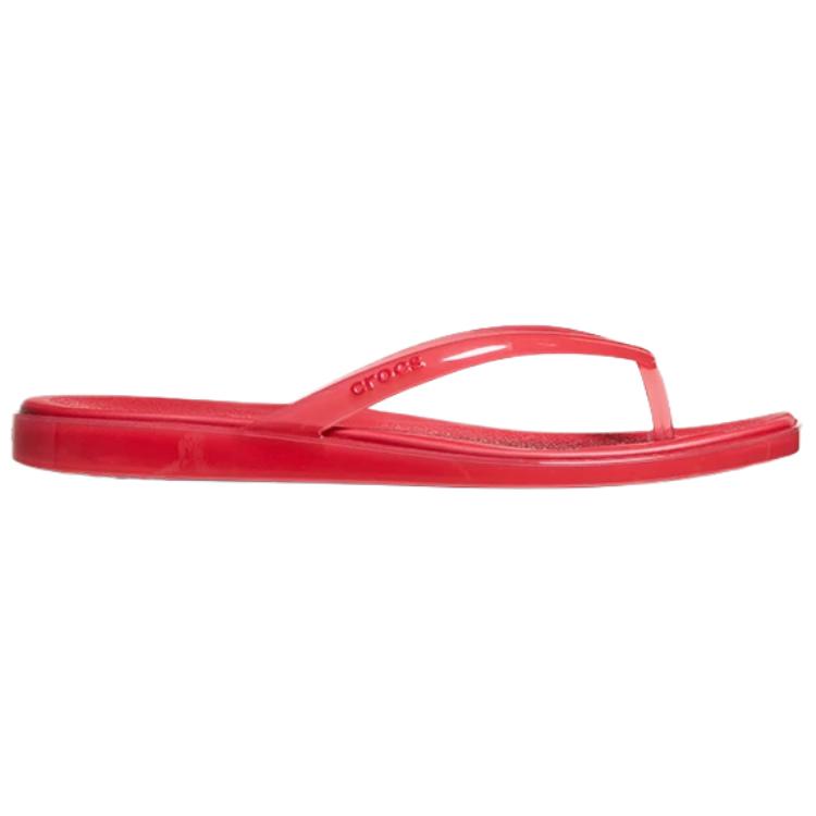 Crocs Miami Jelly Fashion Comfortable Flip Flops Women Footwear Red 212866-7DJ