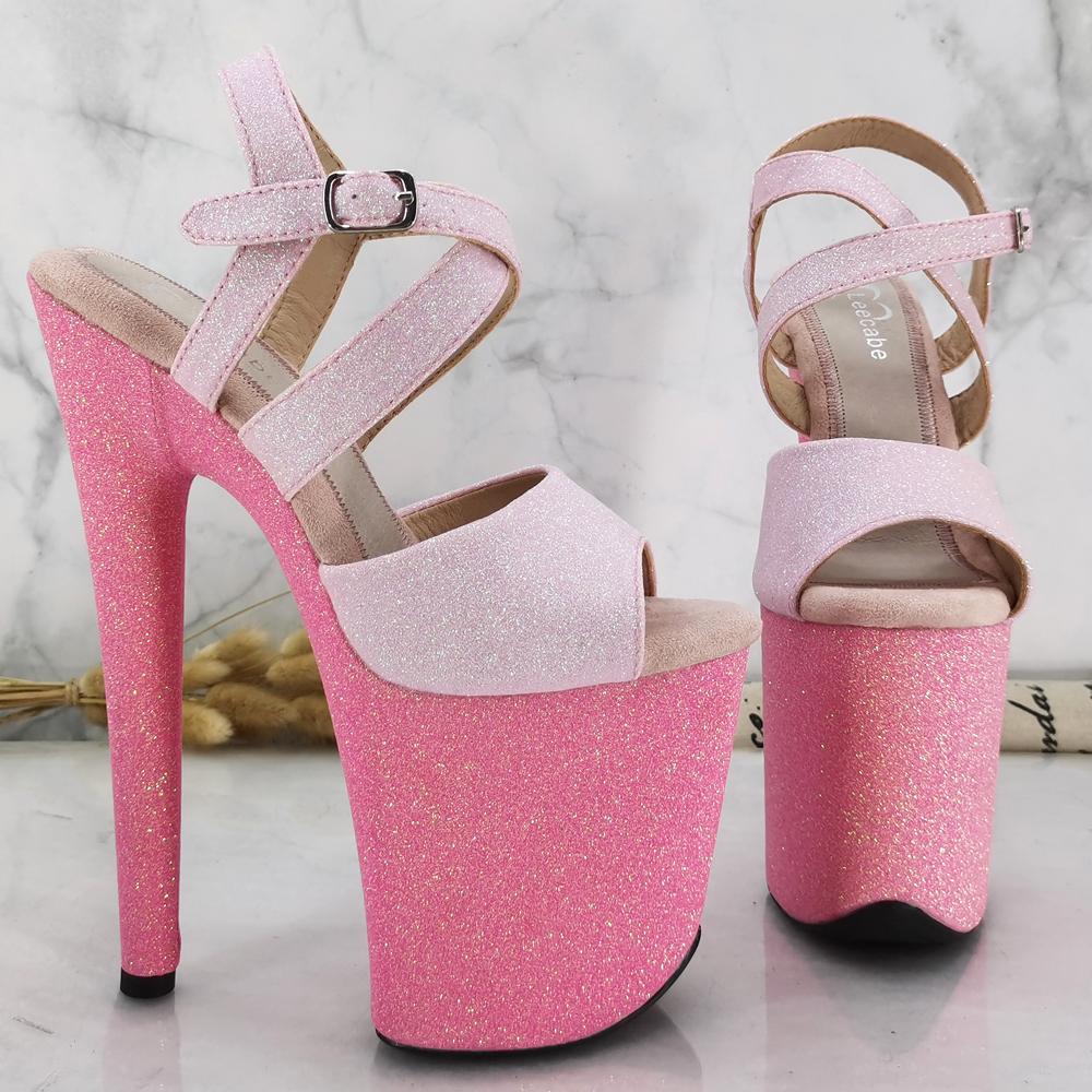 Buy 8Inches High Heel Sandals 20Cm Sexy Model Shoes Pole Dance Shoes at