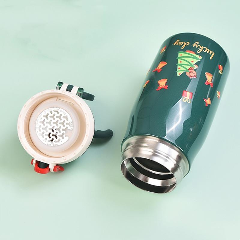 300ML Cartoon Thermos Cup Bottle Stainless Steel Vacuum Flasks Thermo Cup Coffee Tea Travel Thermocup For New Years Gift