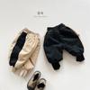 Kids Contrast Color Thickened Fleece Casual Long Pants For Boys And Girls