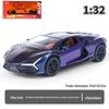 1:32 Lamborghini Revuelto Sports Car Model - Alloy, Scissor Doors, Sound & Light, Pull-back Simulation.