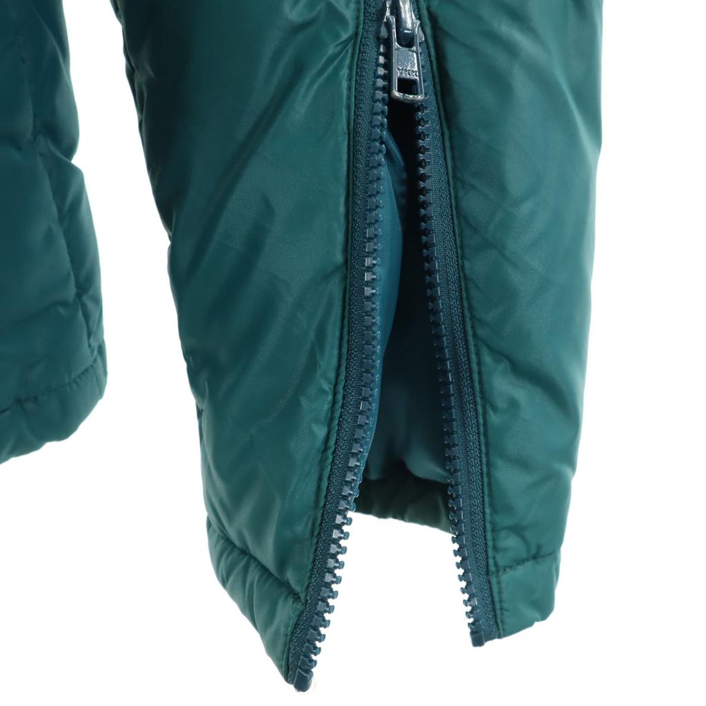 Nano Universe Hybrid Down Jacket M Blue Green With Raccoon Fur Women Used